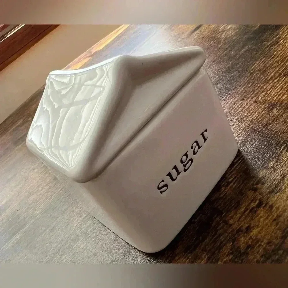 Storehouse | Modern ceramic white, cream and sugar set/2 pieces